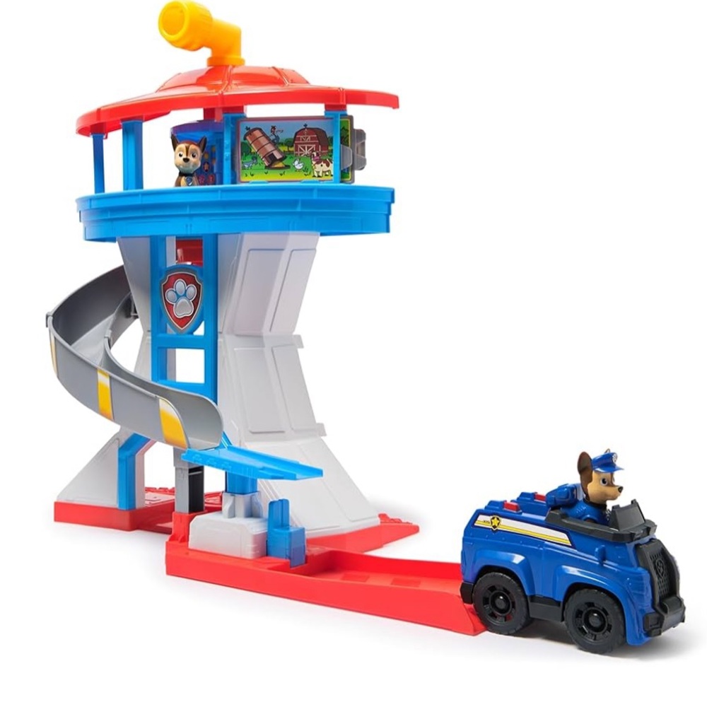 PAW PATROL Adventure Lookout Tower Play, Chase Police Cruiser, 2 Chase figures